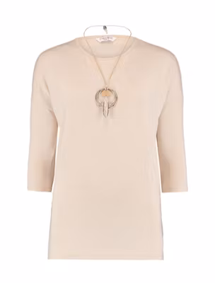 Topp med halsband - sand