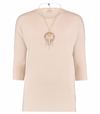 Topp med halsband - sand