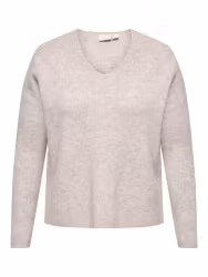 Stickad tröja - gråbeige