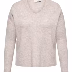 Stickad tröja - gråbeige