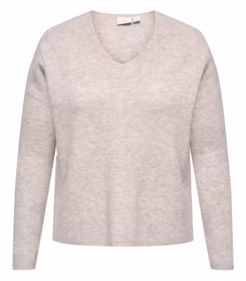Stickad tröja - gråbeige