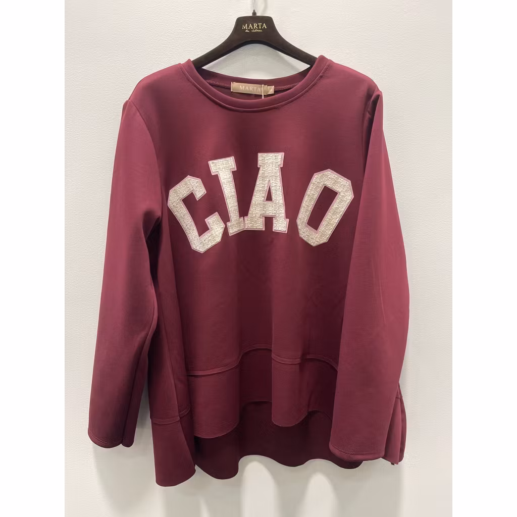 Sweatshirt - vinröd