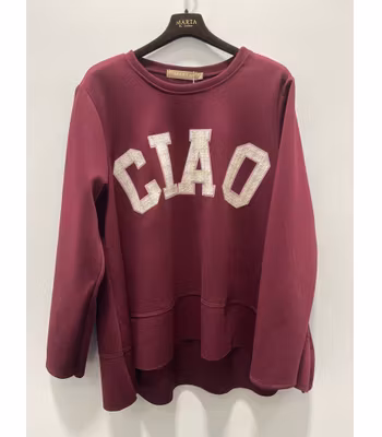 Sweatshirt - vinröd