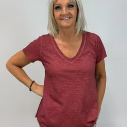 T-shirt - vinröd