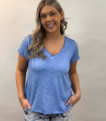 T-shirt - jeansblå
