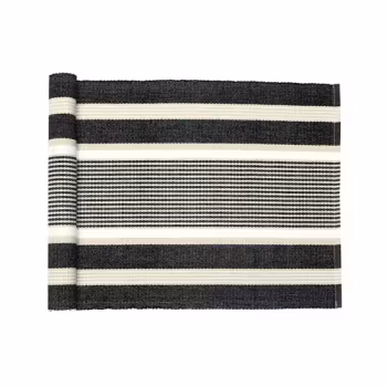 Löpare 33x120 cm - svart/linne/beige