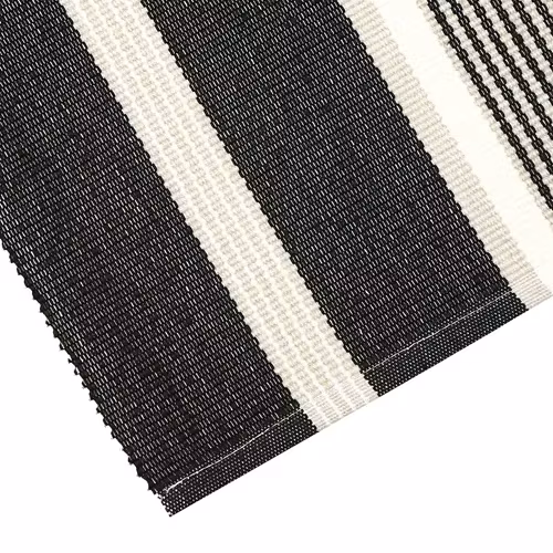 Löpare 33x120 cm - svart/linne/beige