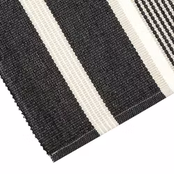 Löpare 33x120 cm - svart/linne/beige