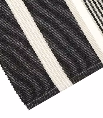 Löpare 45x140 cm - svart/linne/beige