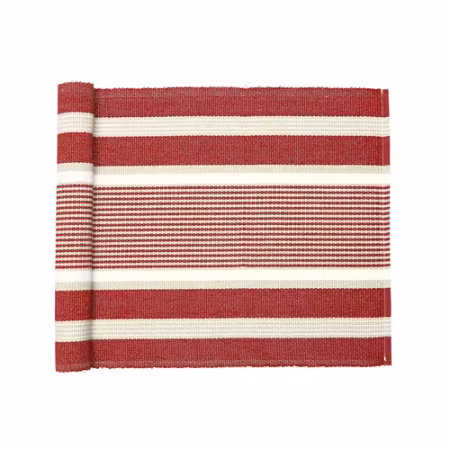 Löpare 33x240 cm - m.röd/linne/beige
