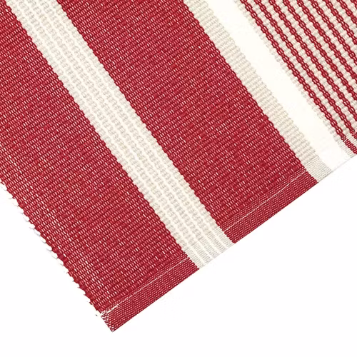 Löpare 33x240 cm - m.röd/linne/beige