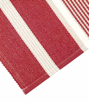 Löpare 33x240 cm - m.röd/linne/beige