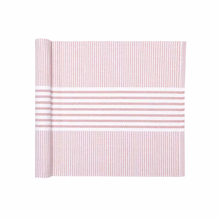 löpare rosa vit randig återvunnet material,