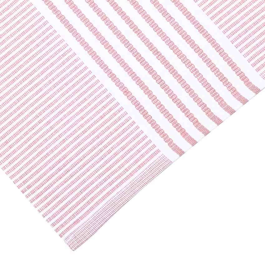 Löpare 33x120 cm - rosa/vit