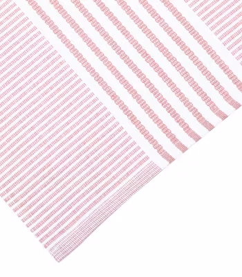 Löpare 33x120 cm - rosa/vit