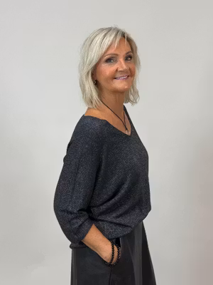 Glittrig topp - svart