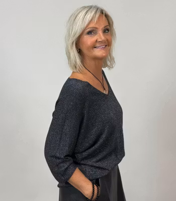 Glittrig topp - svart