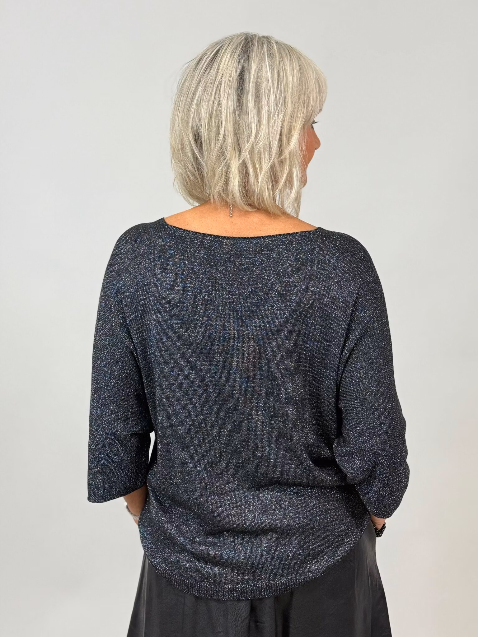 Glittrig topp - svart