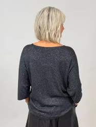 Glittrig topp - svart