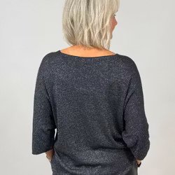 Glittrig topp - svart