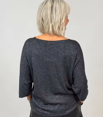 Glittrig topp - svart