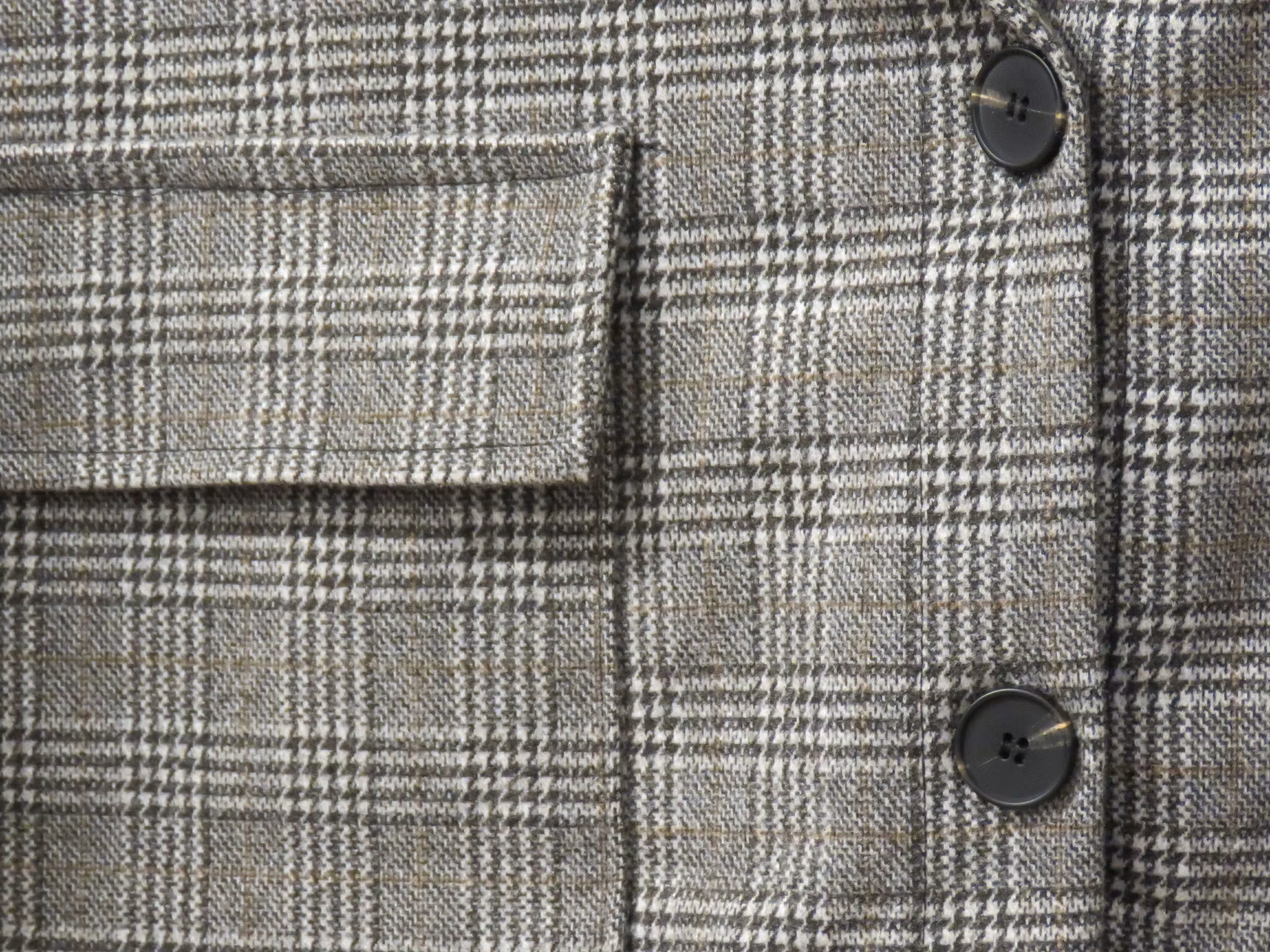 Rutig jacka/kavaj - brun/benvit