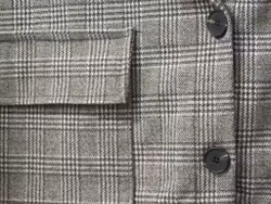 Rutig jacka/kavaj - brun/benvit