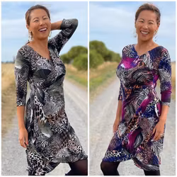 Omlottklänning - cerise/lila