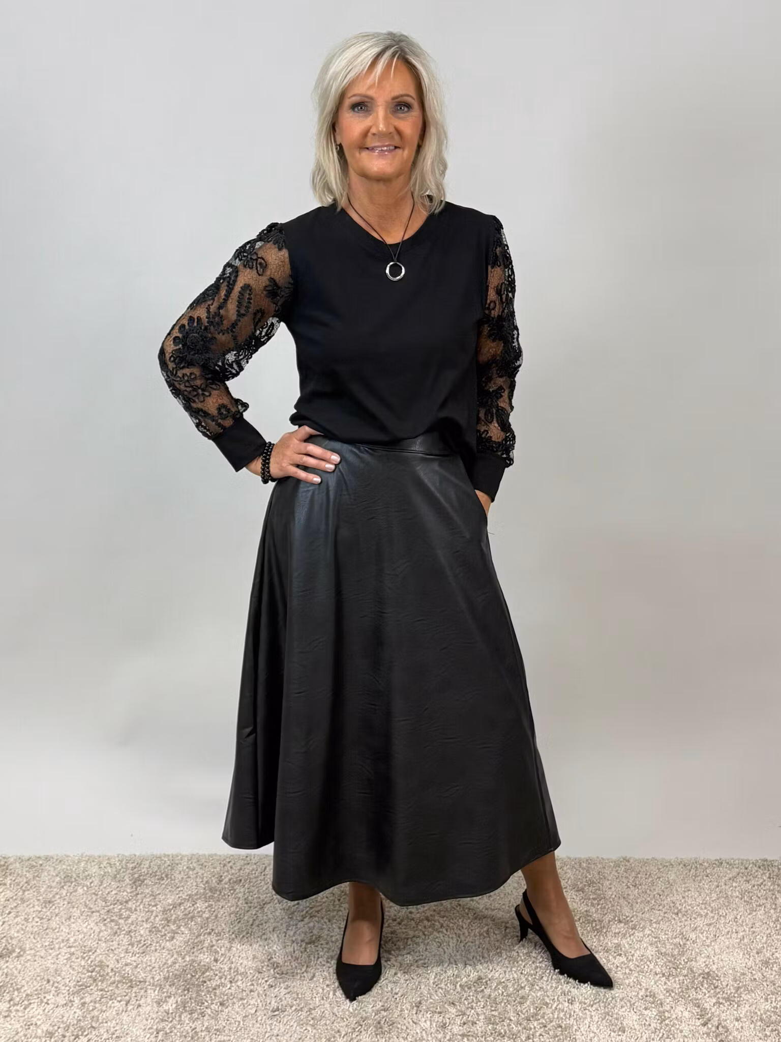 Festlig topp - svart