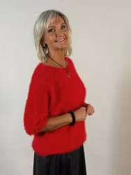 "Lurvig" tröja - röd