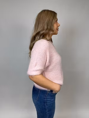"Lurvig" tröja - rosa