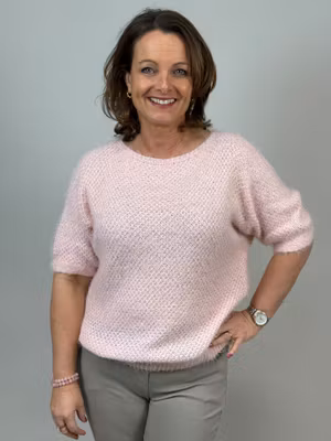 "Lurvig" tröja - rosa