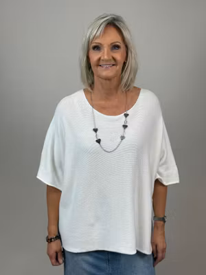 Ponchotröja - offwhite