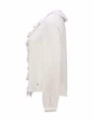 Blus med volang - vit