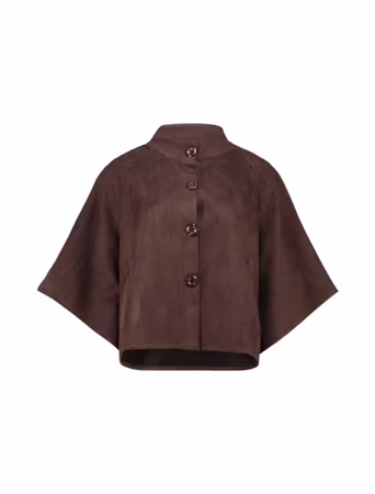 Ponchojacka i alcantara - brun