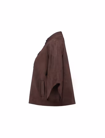 Ponchojacka i alcantara - brun