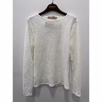 Topp m. bubblig struktur - cremevit