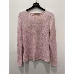 Topp m. bubblig struktur - ljusrosa