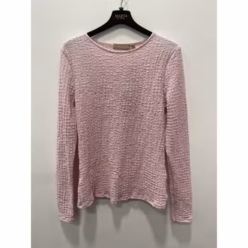 Topp m. bubblig struktur - ljusrosa