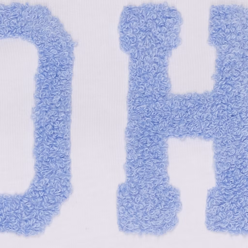 T-shirt med text - vit/blå