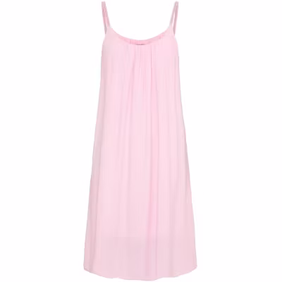 rosa solklänning smala axelband rosa