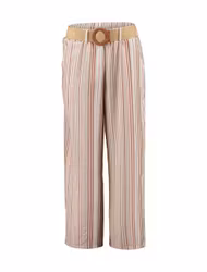 Randig byxa med bälte - multi