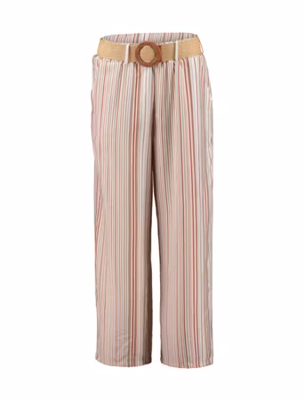 Randig byxa med bälte - multi