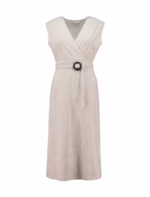 Klänning m blommor - sand