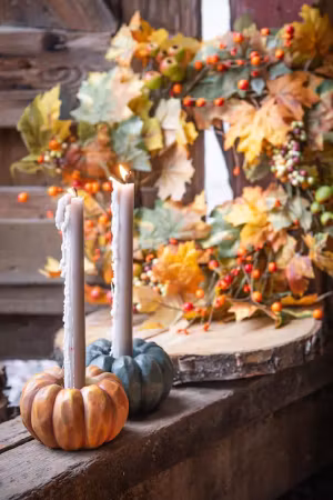 Ljuslykta pumpa - orange