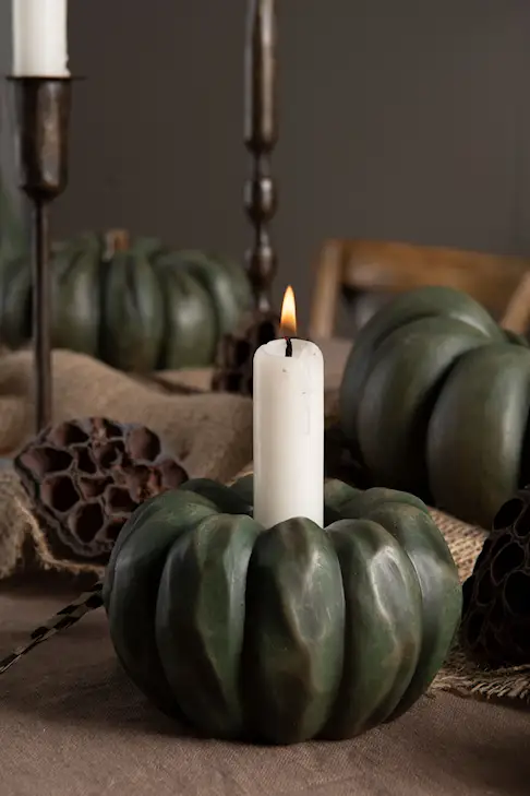 Ljuslykta pumpa - grön