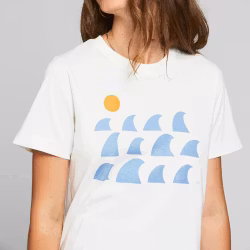 T-shirt Mysen Rays and Waves Off White