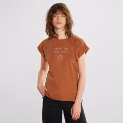 T-shirt Visby Local Planet Brown