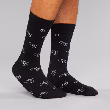 Socks Sigtuna Bike Pattern Black