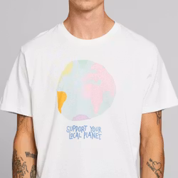 T-shirt Stockholm Colour Globe Off White